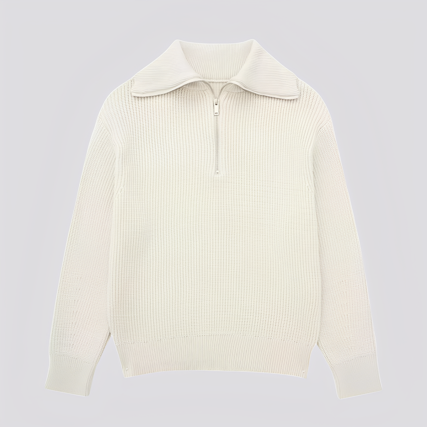 Christine - Eleganter gestreifter Damenpullover mit Reißverschluss