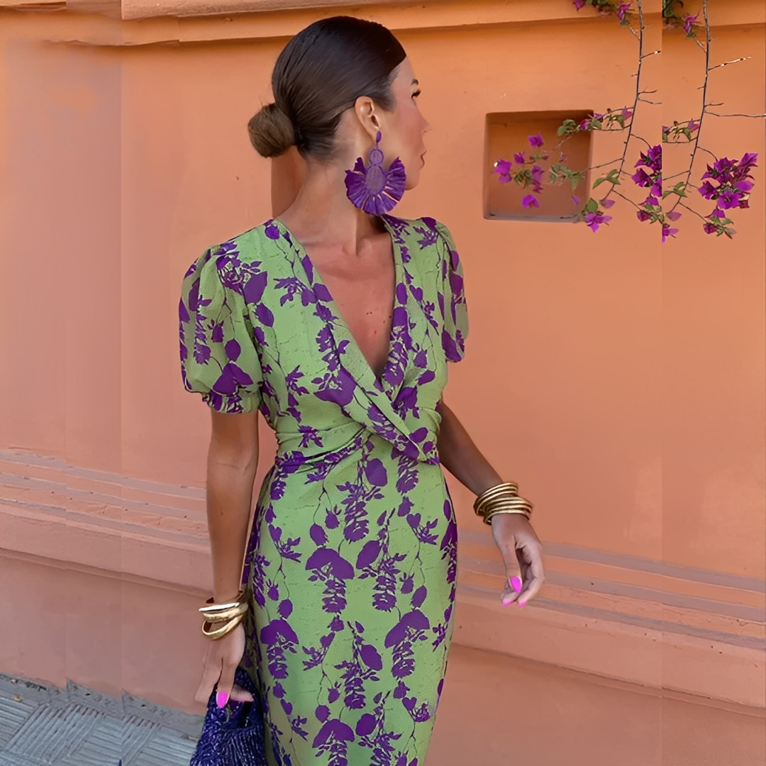 Aglaé - Stilvolles Blumenkleid für Damen