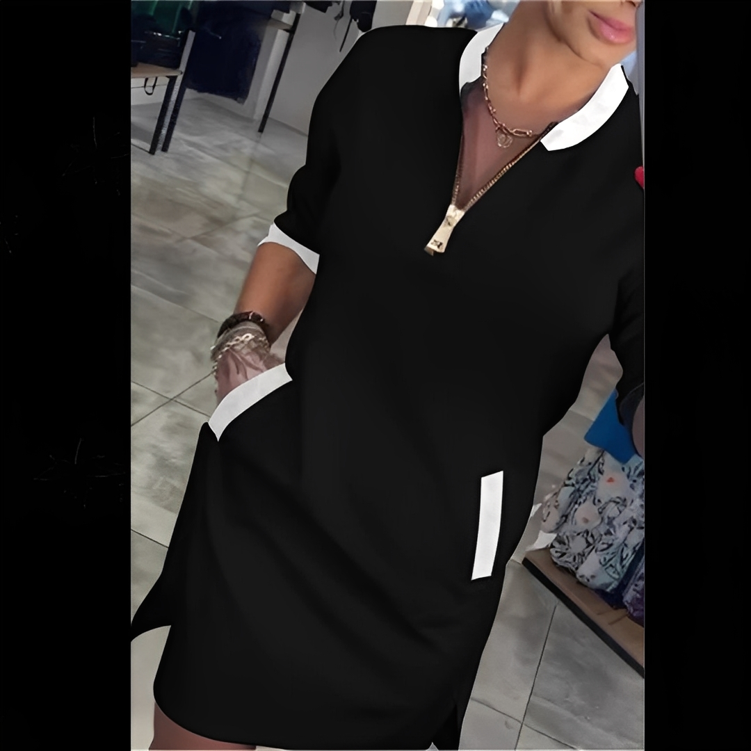 Angelena - Stilvolles Damenkleid mit langen Ärmeln