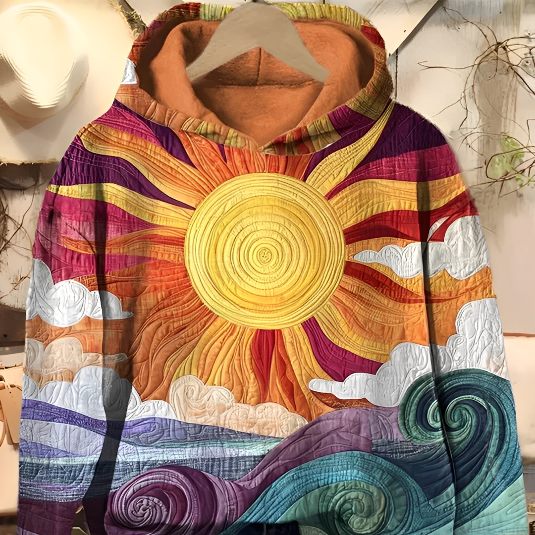 Vérène - Vintage-inspirierter Damen-Hoodie mit Aufdruck