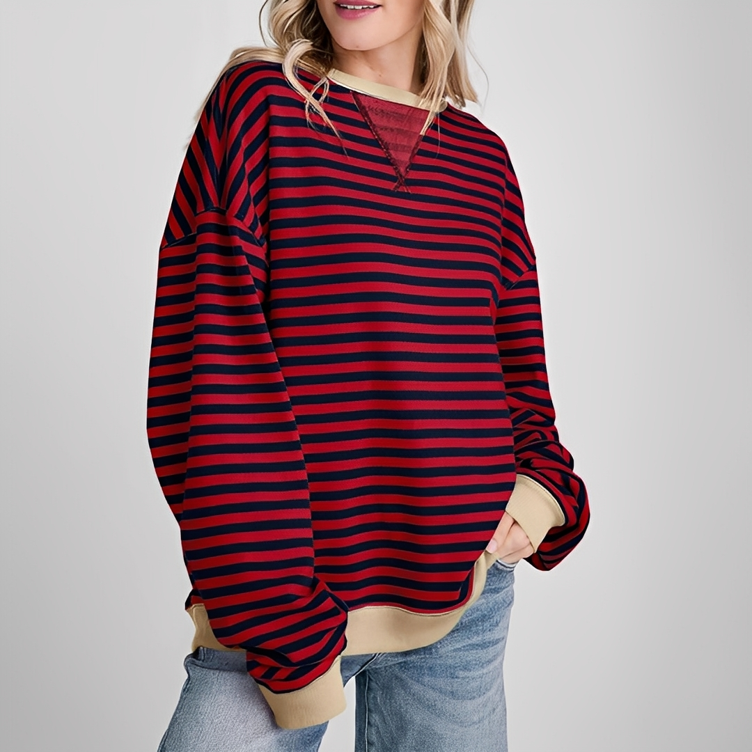 Pénélope - Großer gestreifter Pullover für Damen