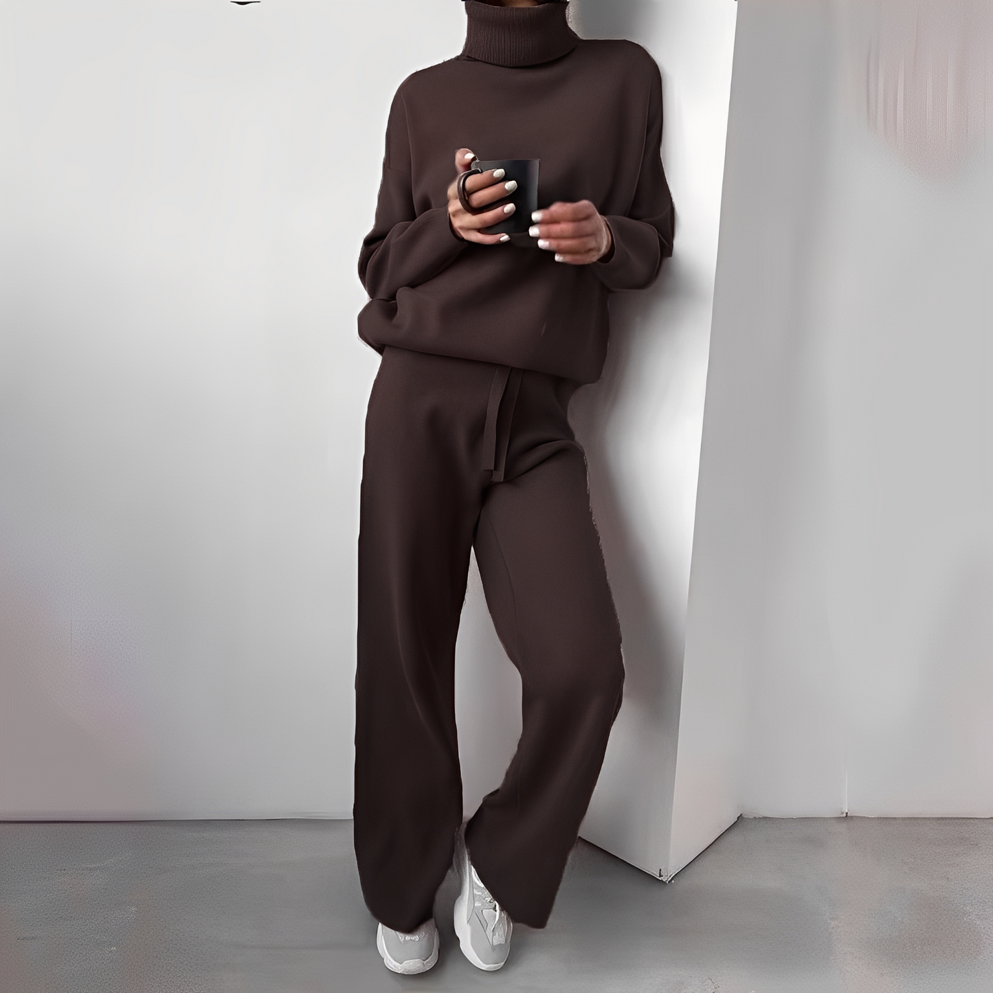 Kimberlee - Damen-Rollkragenset mit schlichtem Design