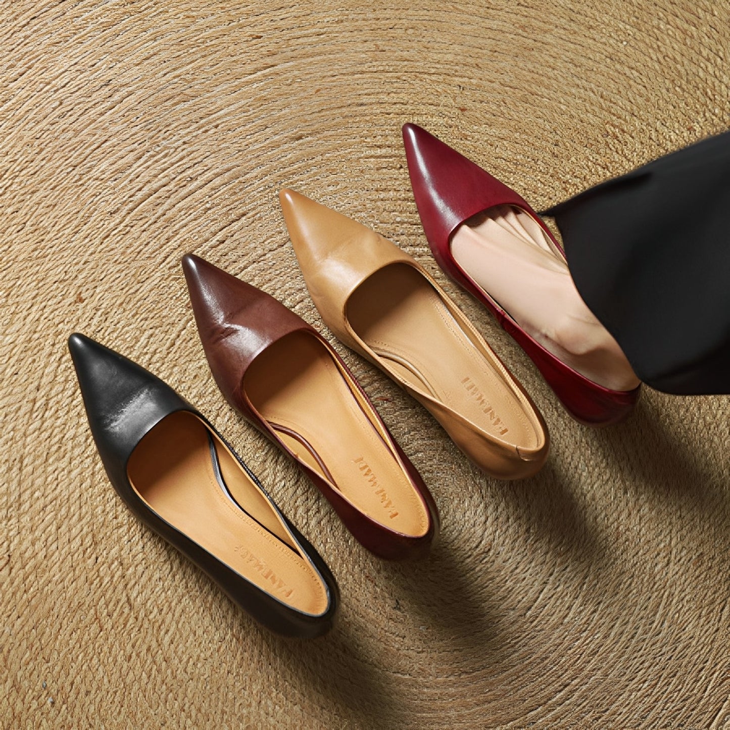 Rhea - Stilvolle Lederpumps mit spitzer Zehenpartie für Damen