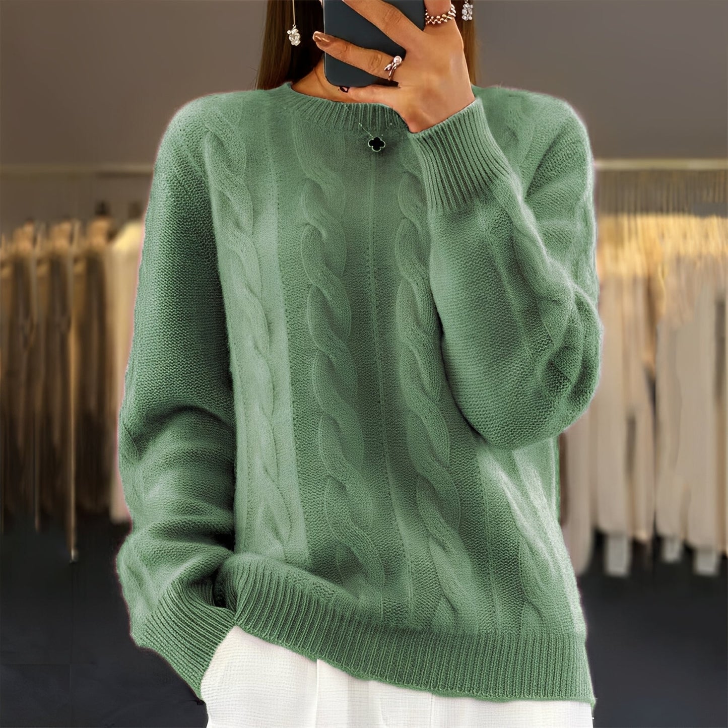 Jasmin - Elegant Women's Knit Sweater