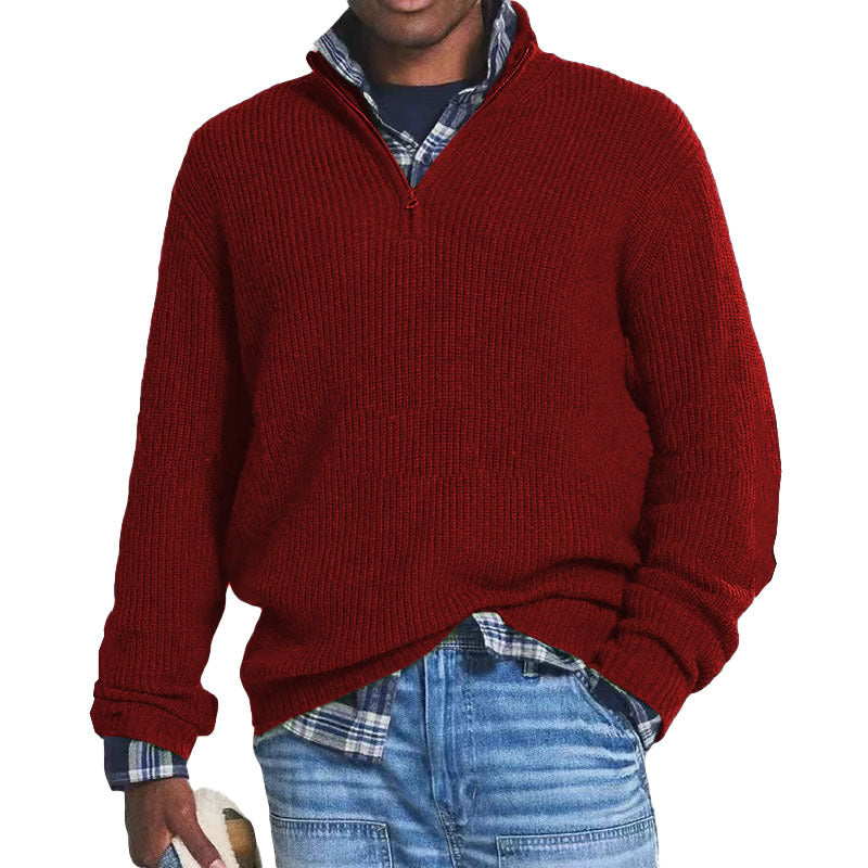 Charlton - Bequemer Herren-Kaschmirpullover mit Reißverschluss