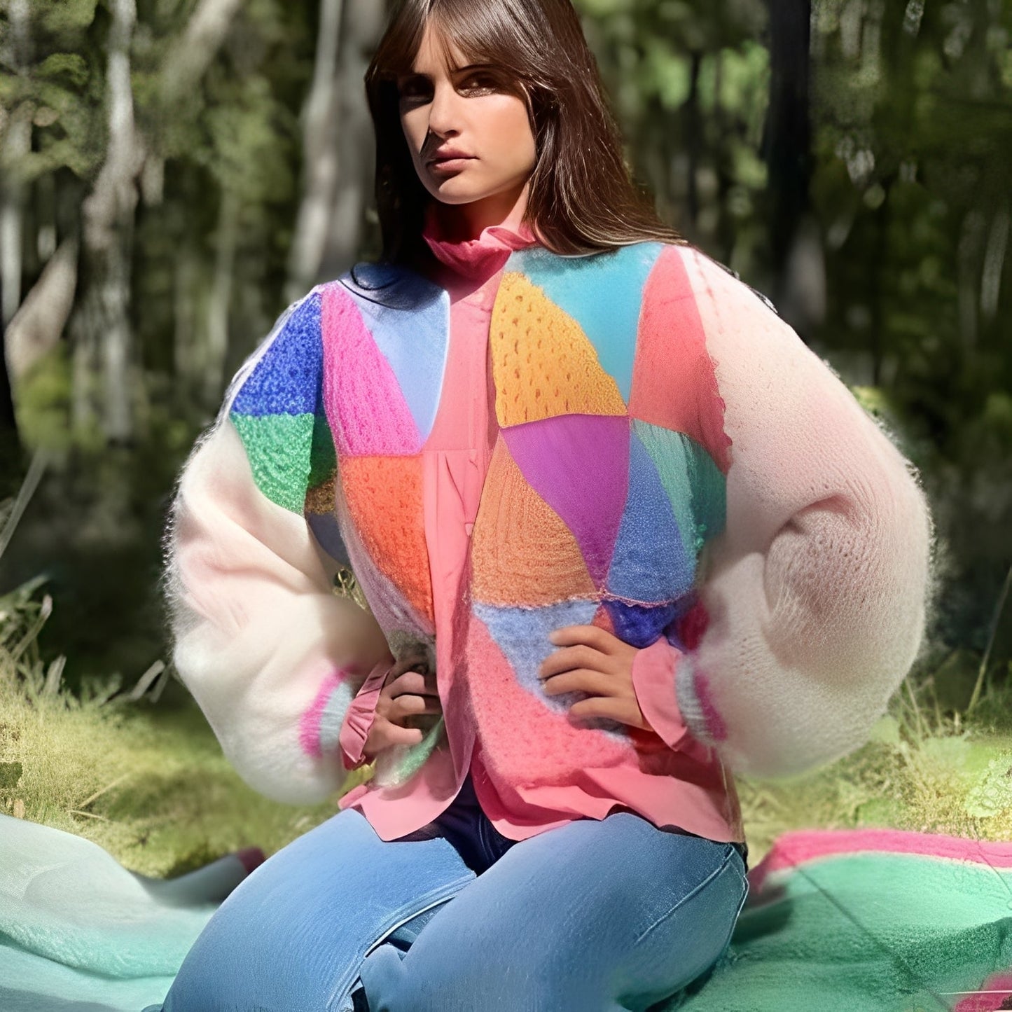 Luna - Bequemer Pullover mit Kontrastfarben für Damen