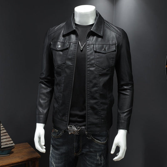 Nelson - Herren-Lederjacke im trendigen Motorradstil