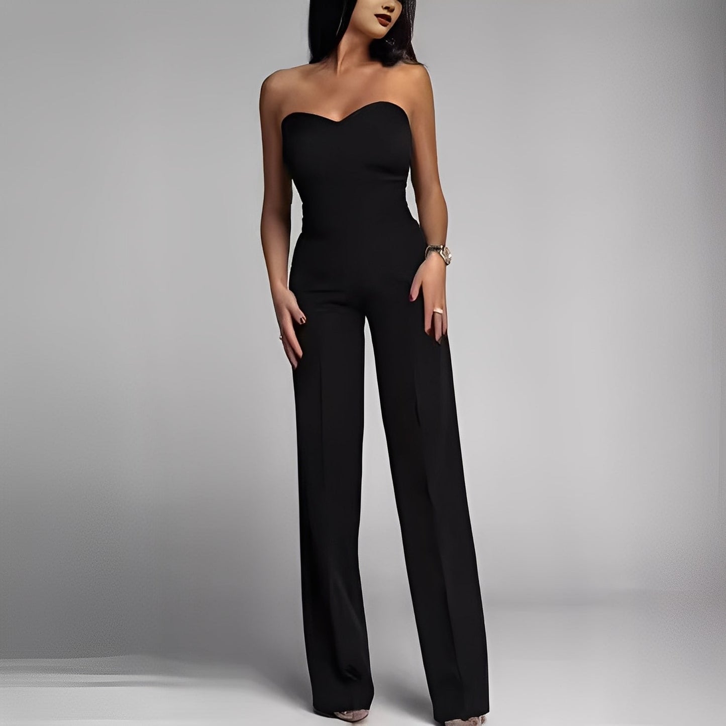 Briley - Eleganter, modischer trägerloser Damen-Jumpsuit