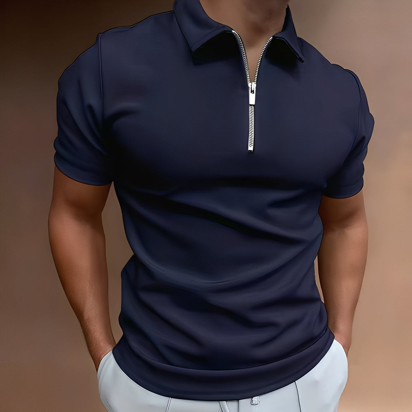 Hubert - Elegantes Polohemd mit Reißverschluss für Männer
