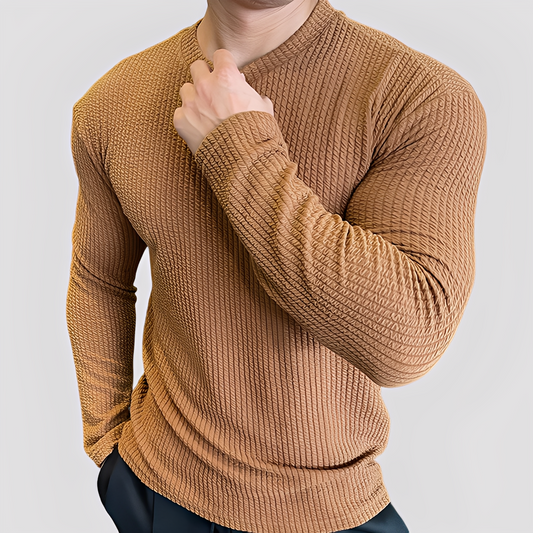 Albert - Herrenpullover im angenehmen Rippstrickstil