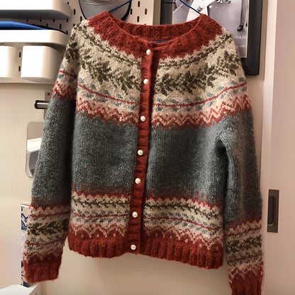 Nicola - Stilvoller Damen-Cardigan im Ethno-Design