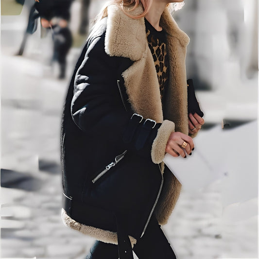 Cassandra - Warme Woll-Wildlederjacke für Frauen