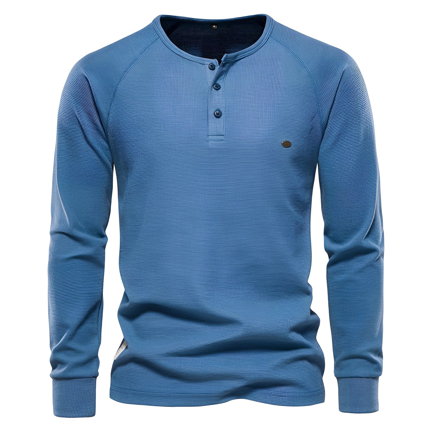 Joachim - Herrenhemd mit langen Ärmeln aus Waffelstoff