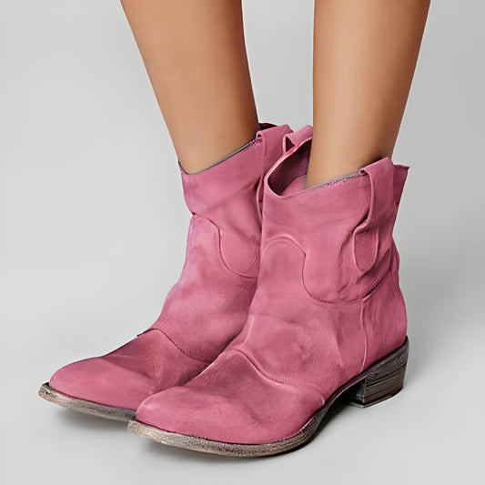 Adaline - Damen-Cowboystiefel im Retro-Look mit kleinem Absatz