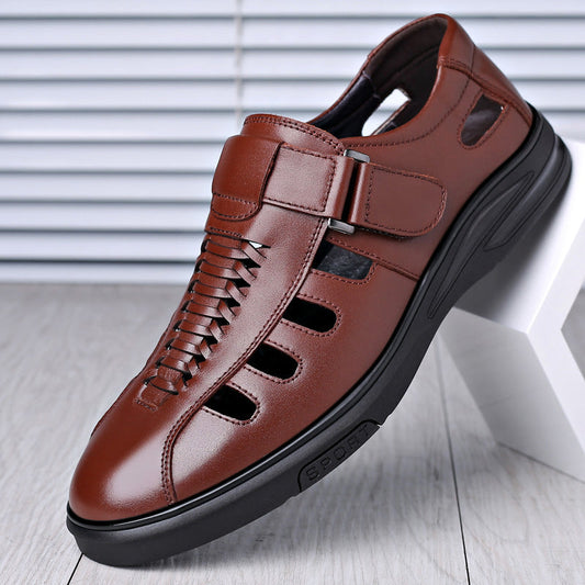 Nelson - Trendige Ledersandalen für Herren mit Lochdesign