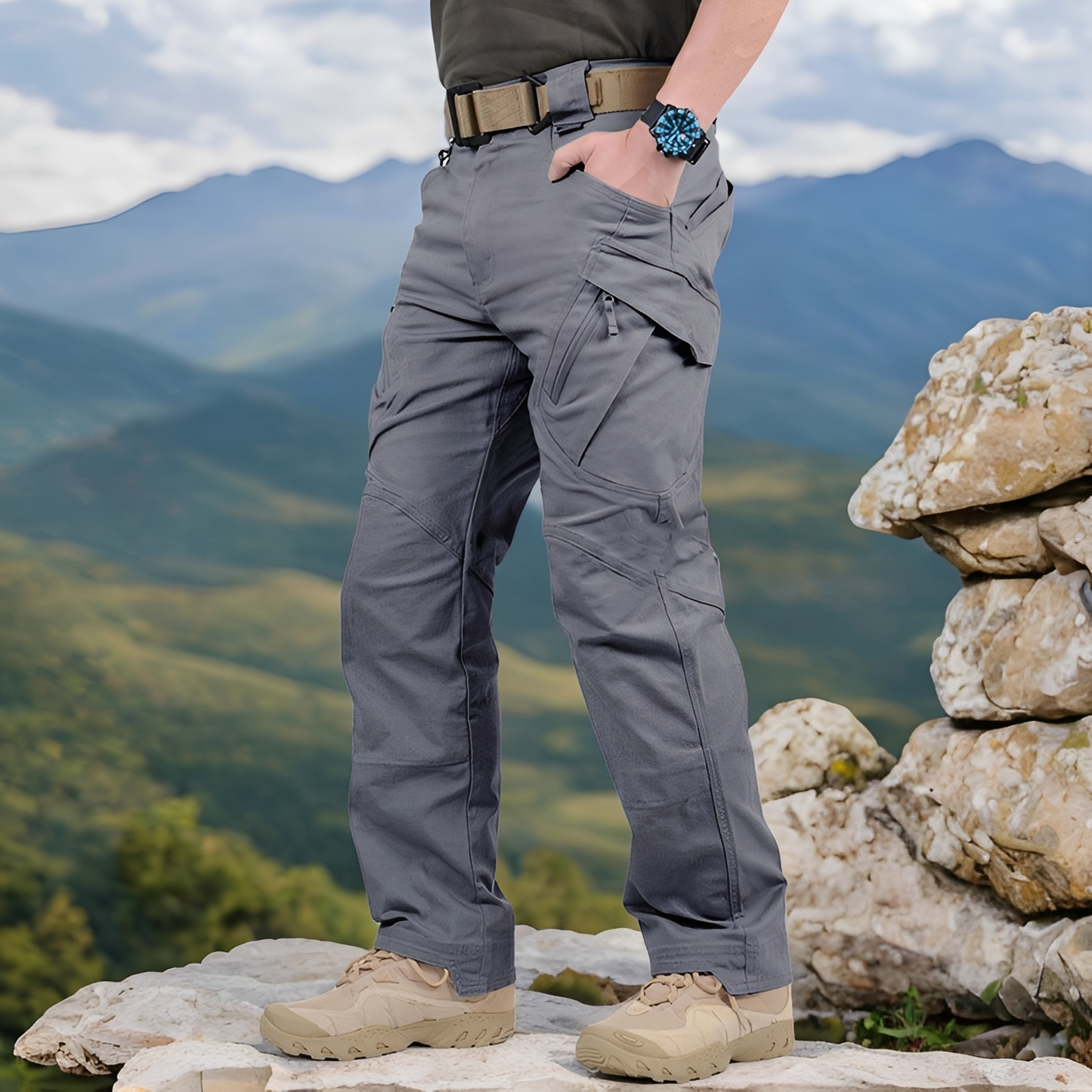 Matteo - Taktische Cargohose mit geradem Schnitt für Herren