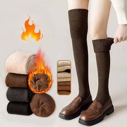 Shirlee - Elegante, warme, dicke Overknee-Strümpfe