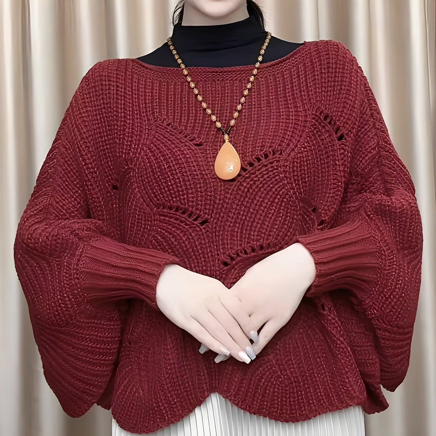 Celestine - Damen-Thermopullover mit weiten Ärmeln