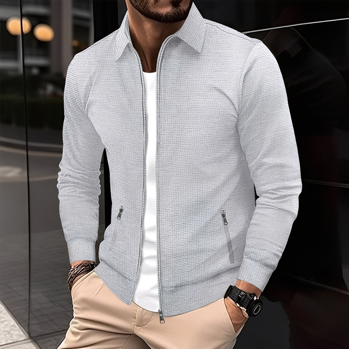Anthony - Stilvolle Herrenjacke mit Taschen und Reißverschluss