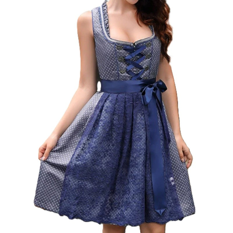 Katherine - Gemütliches Oktoberfestkleid mit Gürtel für Damen
