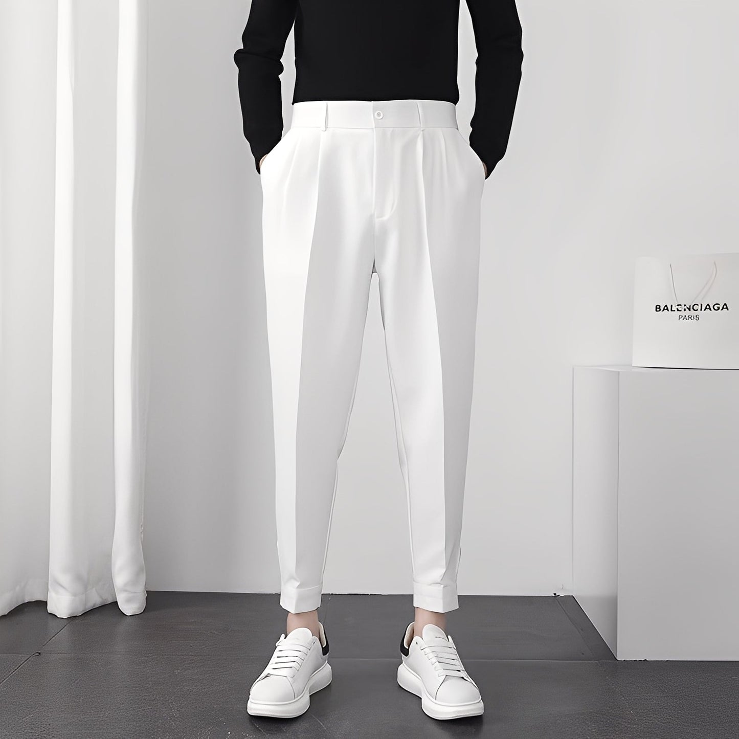 Micheal - Moderne, bequeme, locker sitzende Herrenhose