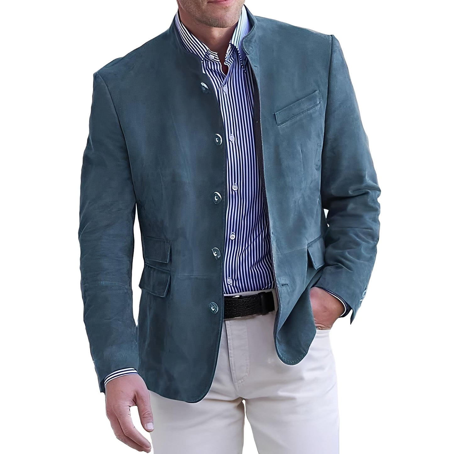 Geoffrey - Bequeme Button-Down-Jacke für Männer