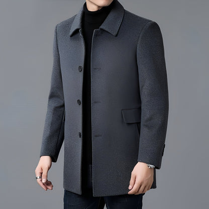 Jerry - Formeller einreihiger Herren-Wollmantel