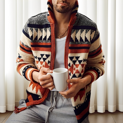 Alvin - Zeitgemäßer Herren-Cardigan mit Reverskragen