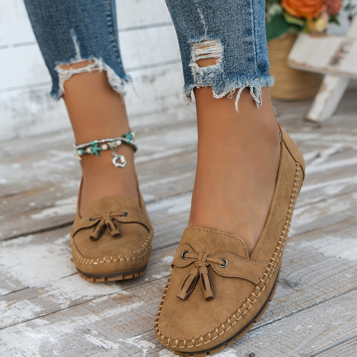 Megan - Komfortabler orthopädischer flacher Damenschuh