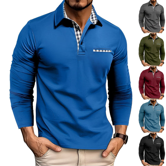 Charel - Elegantes Herren-Poloshirt mit langen Ärmeln