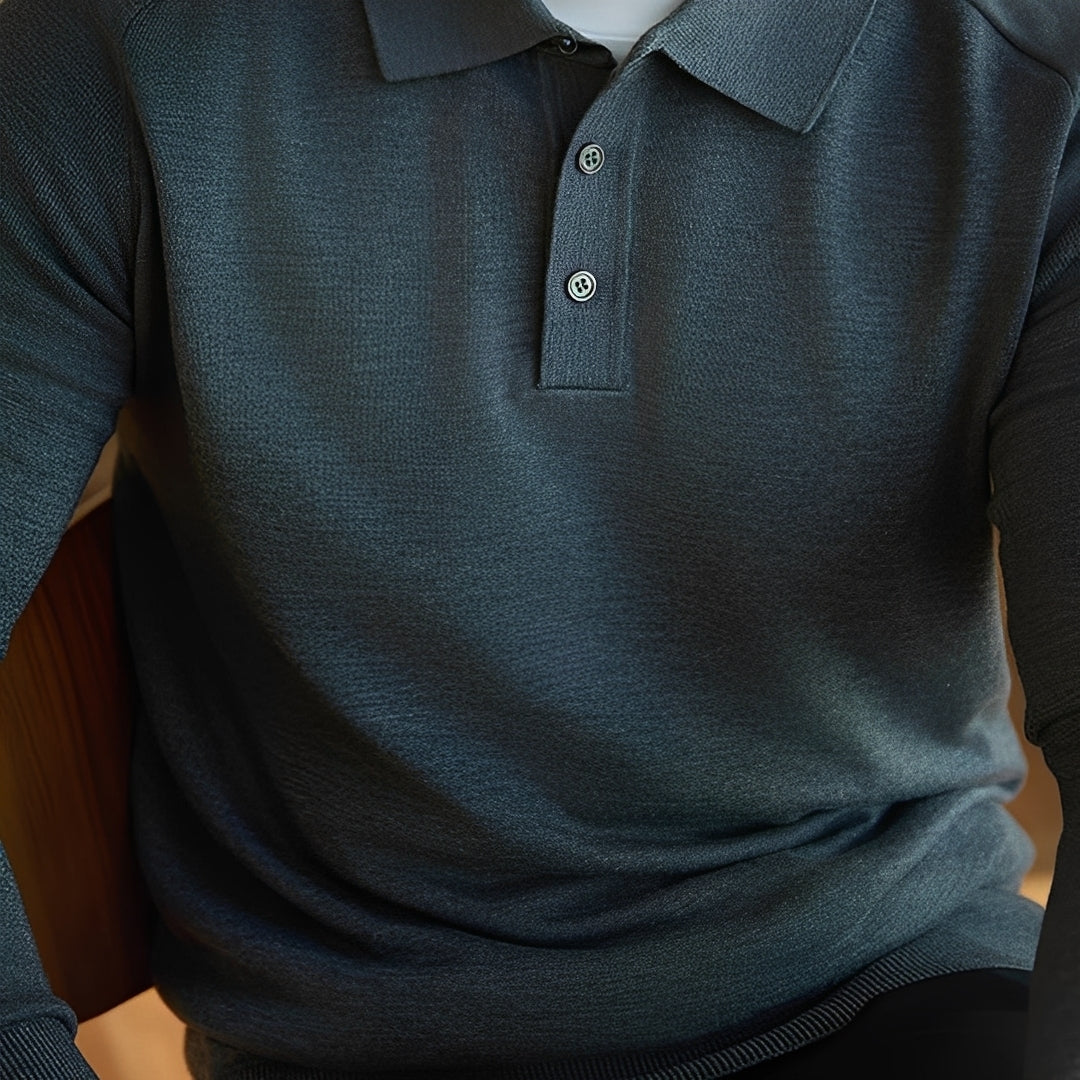 Anton - Entspannter Wollpullover mit Reverskragen für Herren