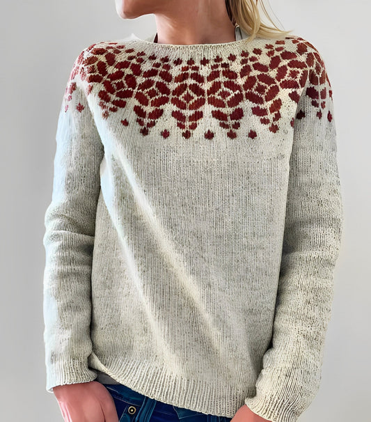Christiana - Klassischer Damenpullover mit Motiv