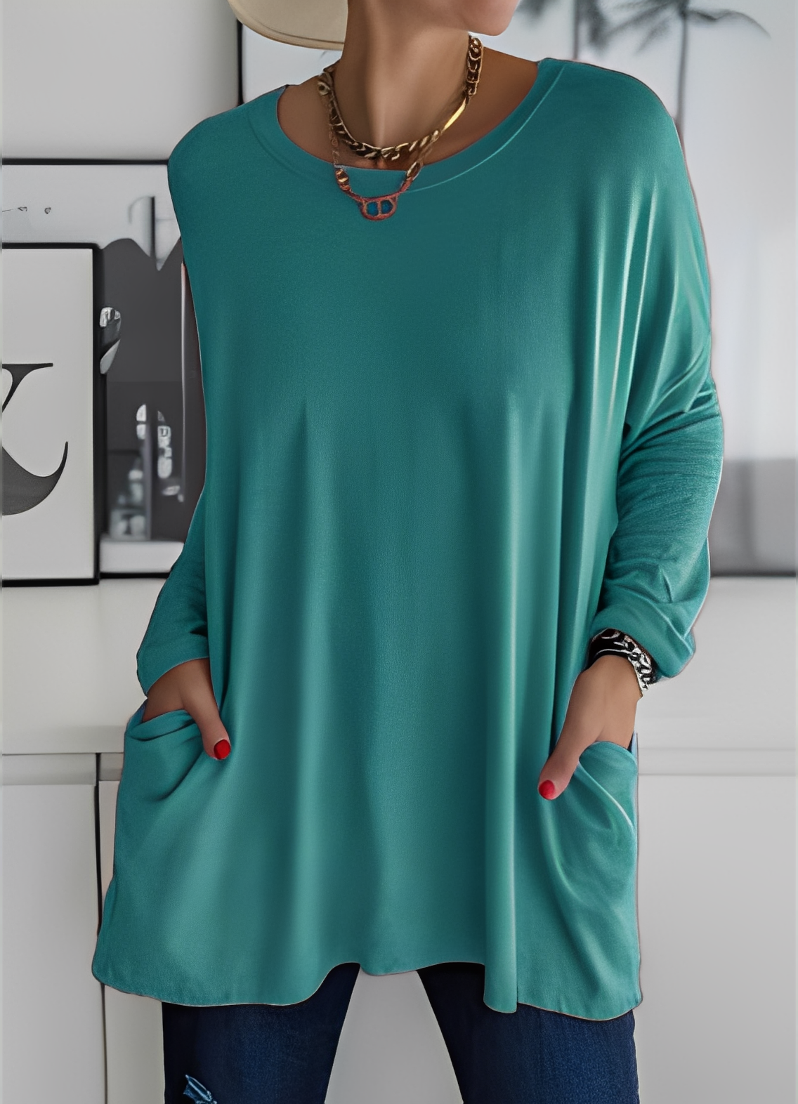 Shanene - Damenpullover mit lockerem und ungezwungenem Stil