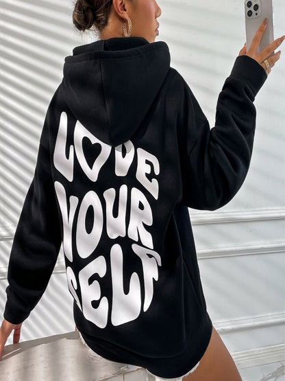 Daria – Bedruckter Baumwoll-Hoodie