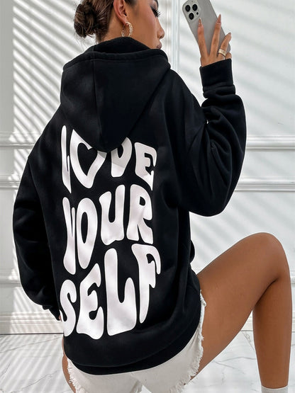 Daria – Bedruckter Baumwoll-Hoodie