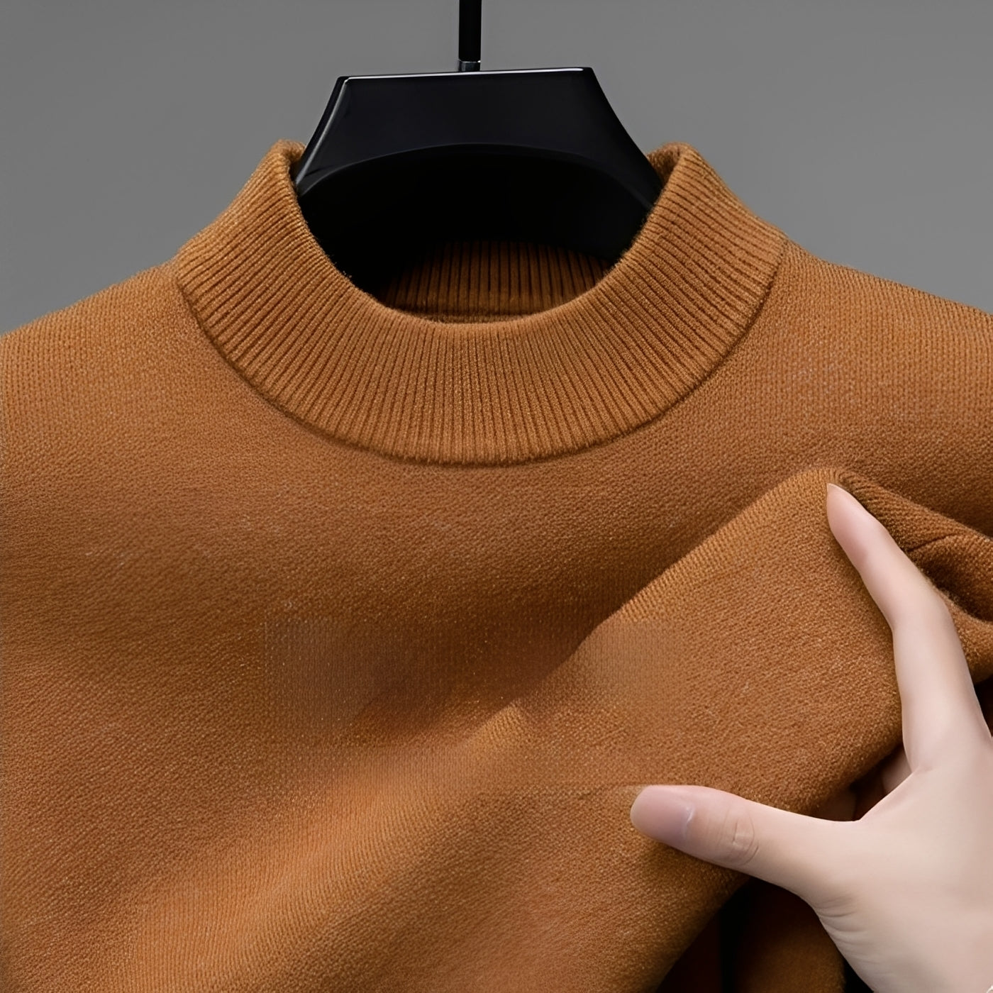 Davis - Bequemer Herren-Kaschmirpullover mit Saum