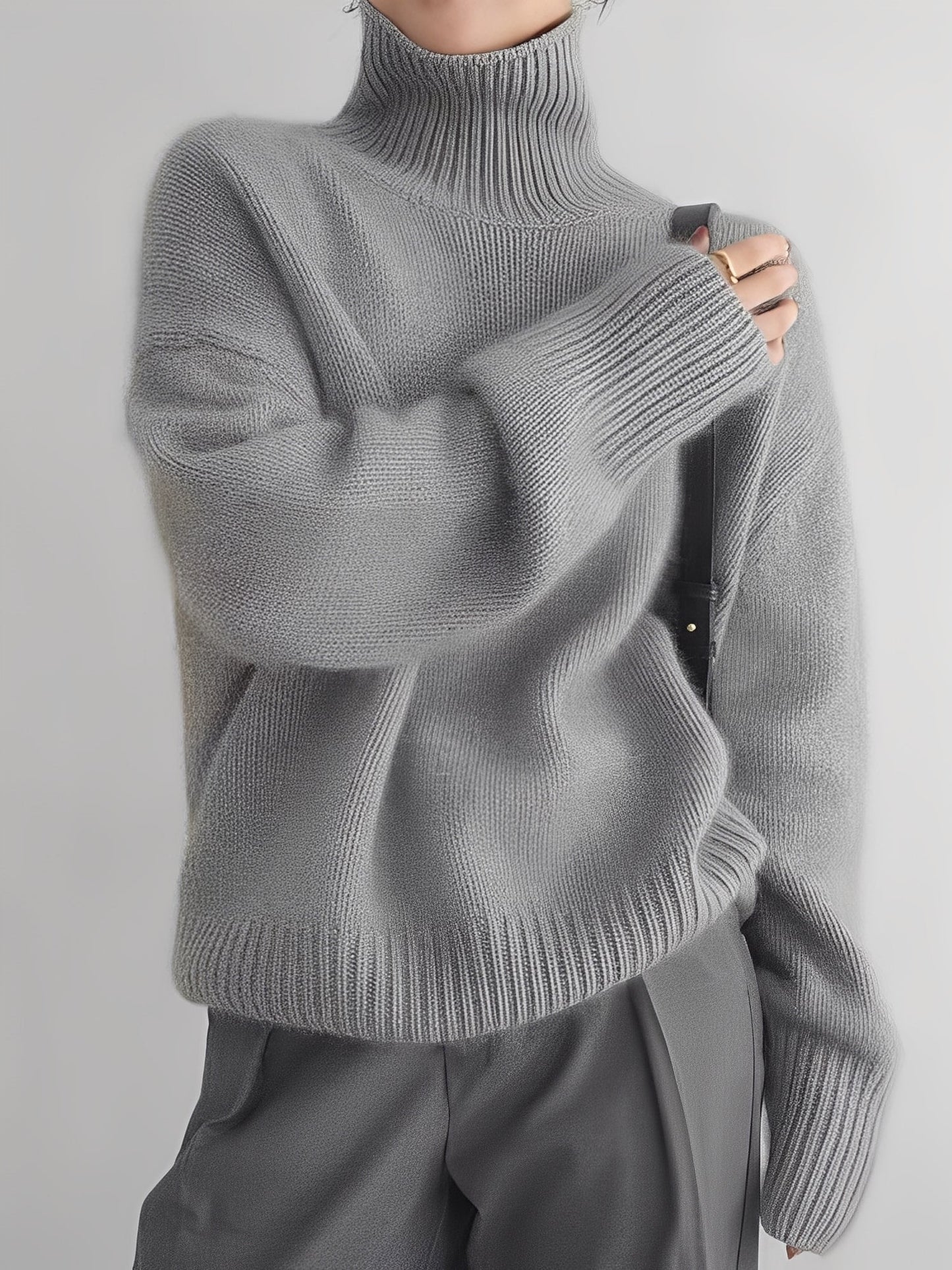 Adrienne - Eleganter, legerer Kaschmir-Rollkragenpullover