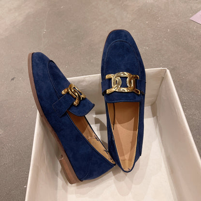 Alice - Klassische, auffällige Wildleder-Loafer für Damen