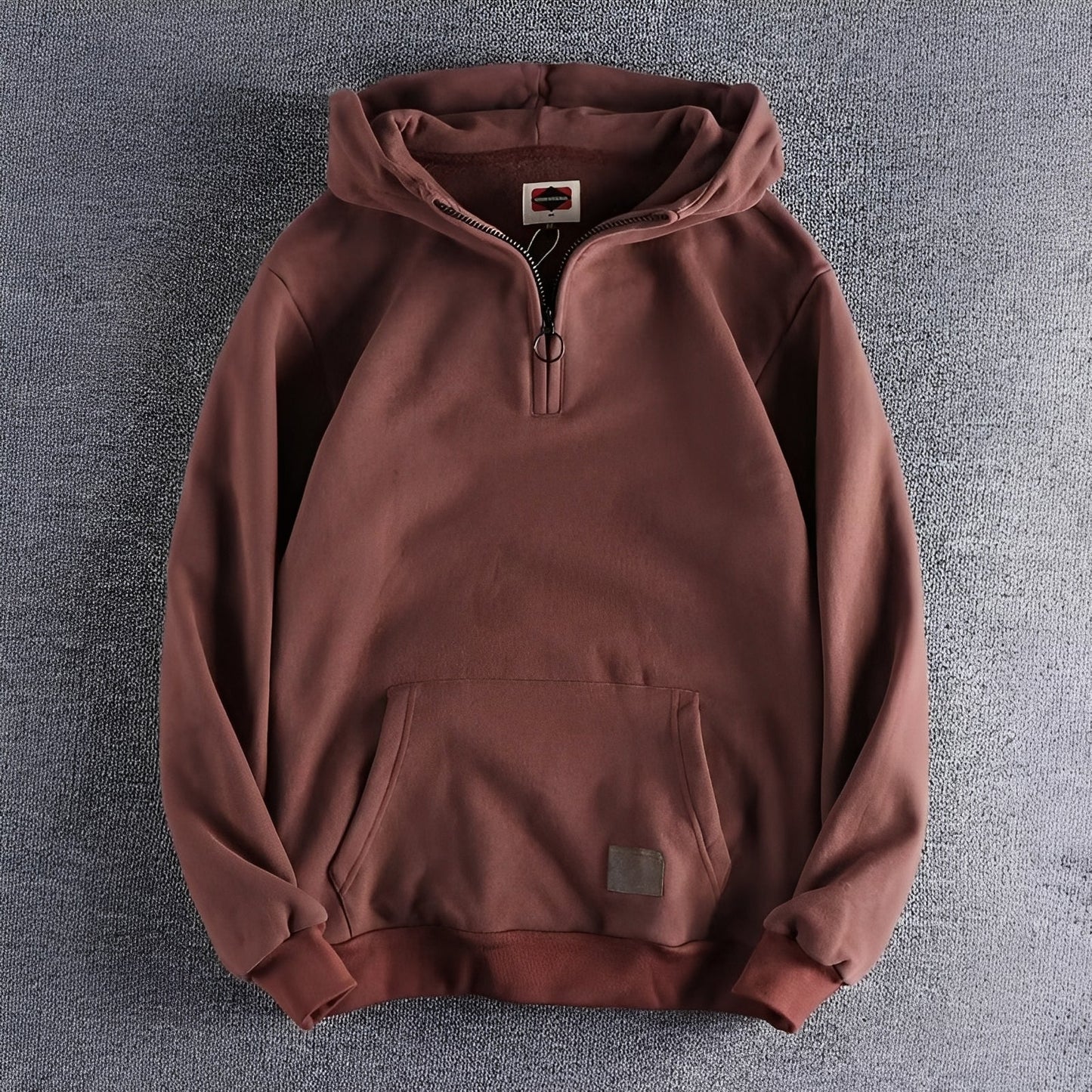 Tommy - Retro-Hoodie mit grobem Reißverschluss für Herren