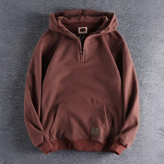 Tommy - Retro-Hoodie mit grobem Reißverschluss für Herren