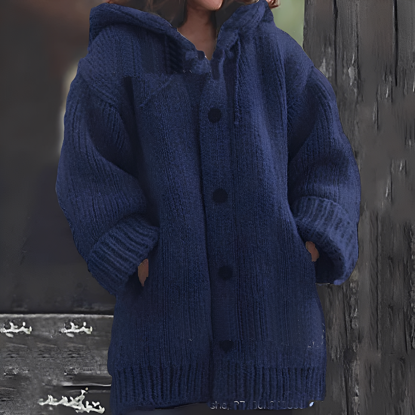 Jaqueline - Bequeme Kapuzen-Strickjacke für Damen