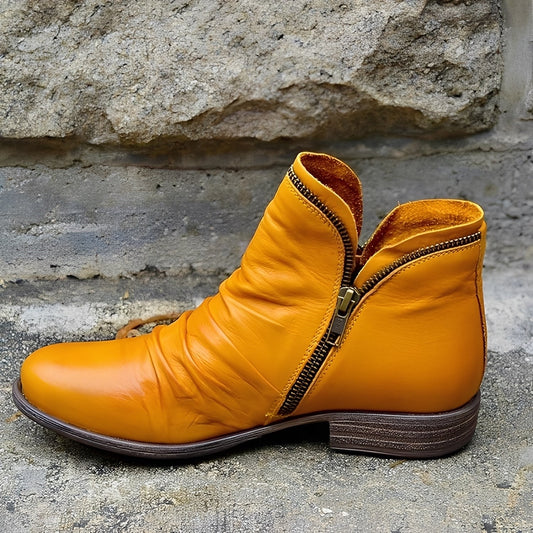 Veronica - Zeitlose Lederstiefel für Damen mit Zipper