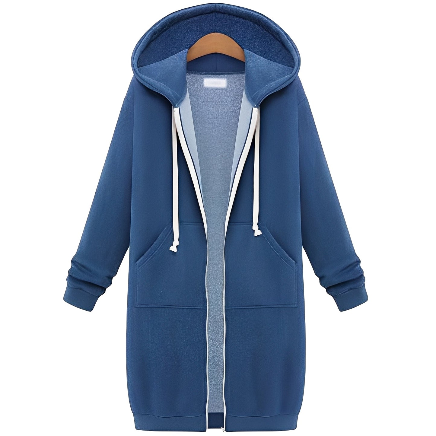 Jasmin - Bequeme, dicke Kapuzenjacke in knieumspielendem Design