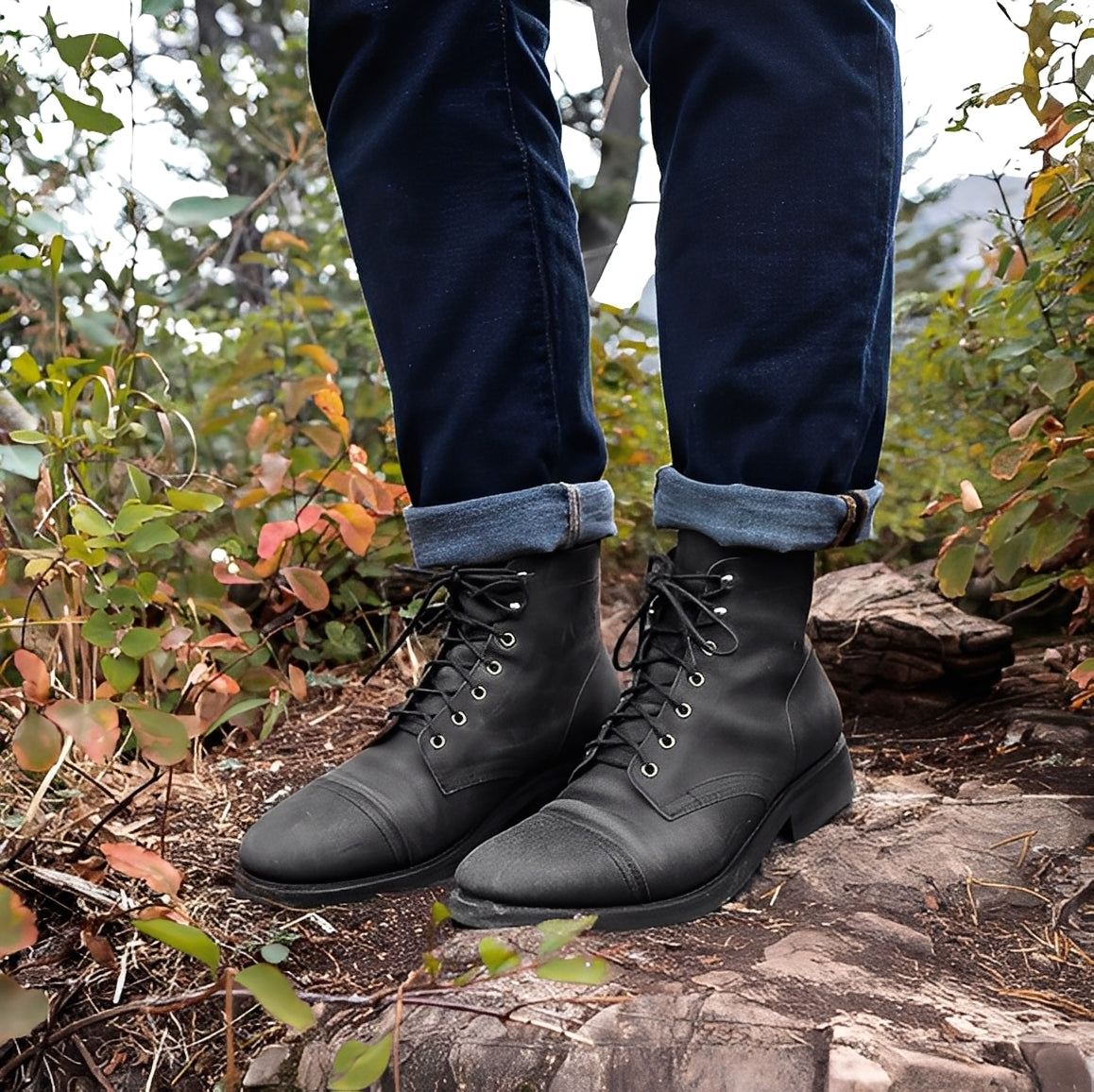 Garrick - Starke Retro-Lederstiefel für Männer