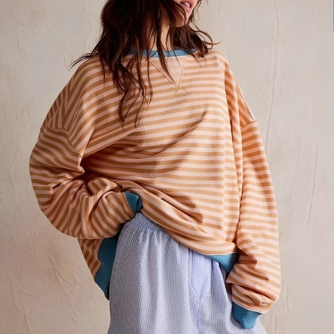 Pénélope - Großer gestreifter Pullover für Damen