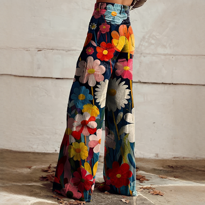 Charo - Legere Damenhose mit Blumendruck