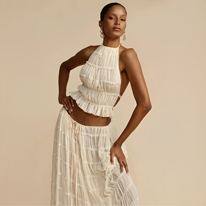 Kalea - Set of blouse and summer skirt for women