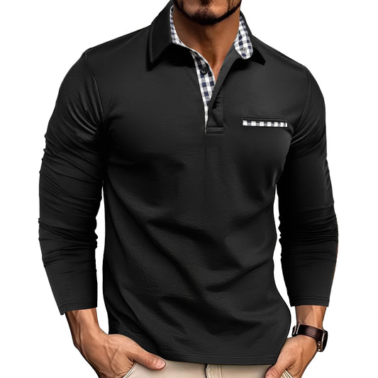 Cédrick - Langärmeliges Poloshirt für Herren für einen warmen Winter