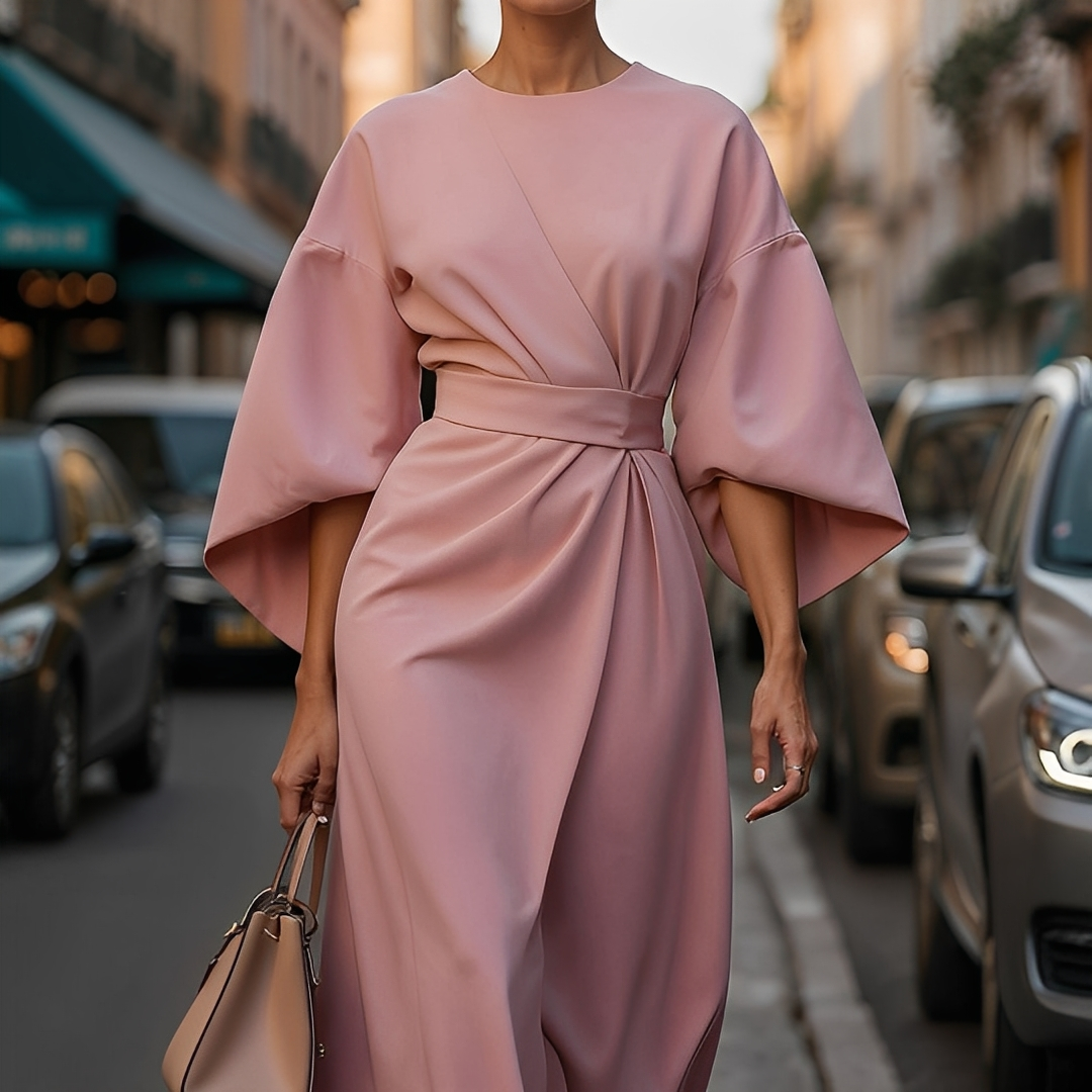 Lauriane - Stilvolles Damenkleid mit Laternenärmeln