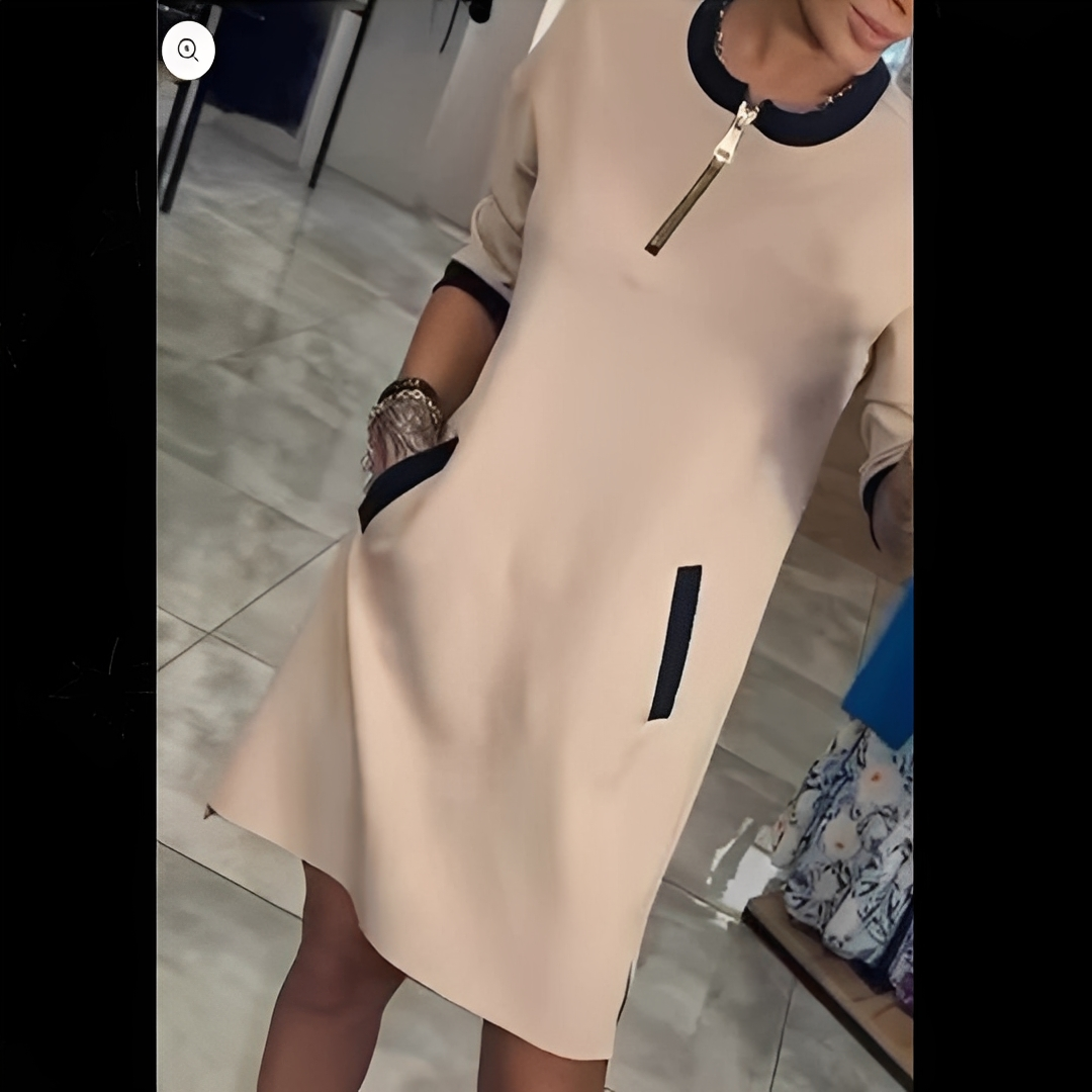 Angelena - Stilvolles Damenkleid mit langen Ärmeln